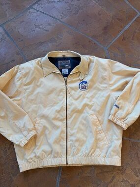 Vintage Upstream Catch the Wave Windbreaker in pale yellow